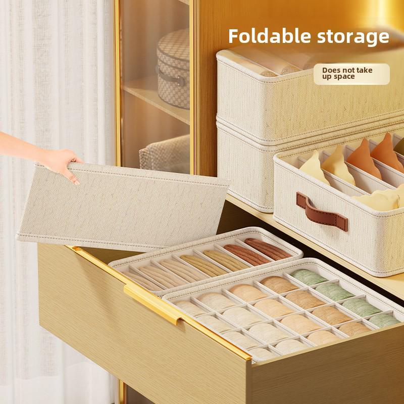 Tianshan Hemp Underwear Storage Box – Multifunctional Drawer Organizer for Bedroom, Dorm, or Wardrobe