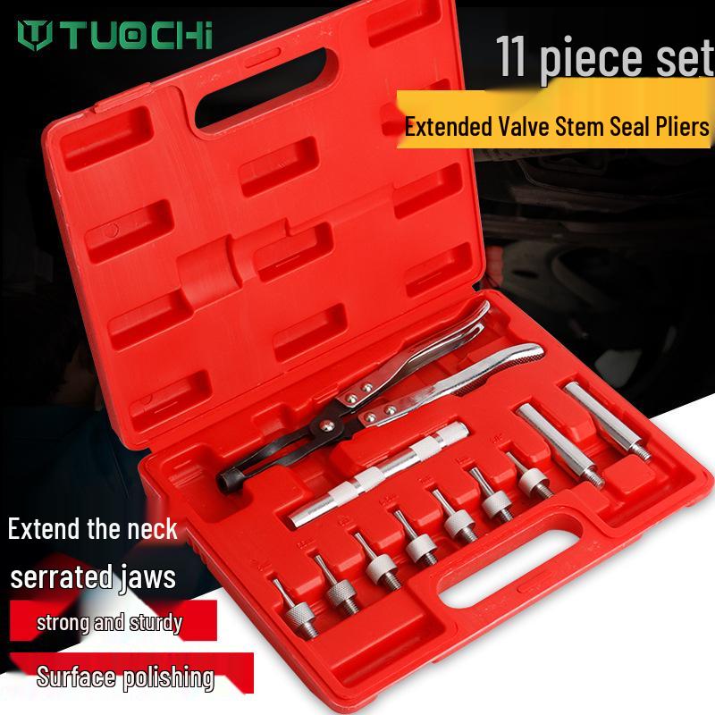 Toptree 11-Piece Valve Stem Seal Removal & Installation Tool Set for Auto Repair