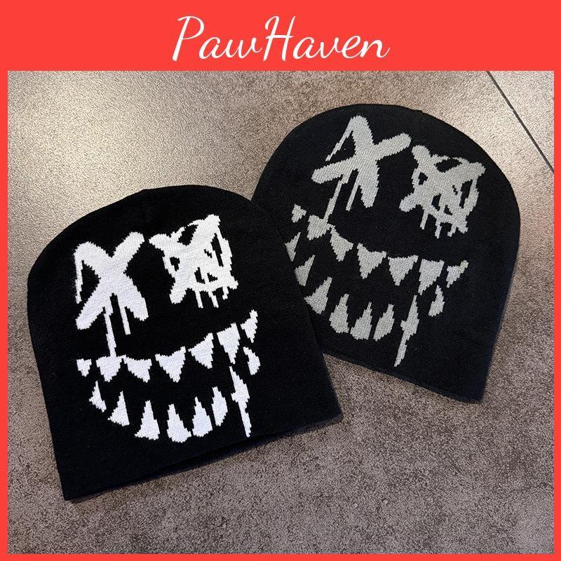 Knit Venom Pattern Beanie Cap With Warmth Trendy Design Hat For Gift Winter