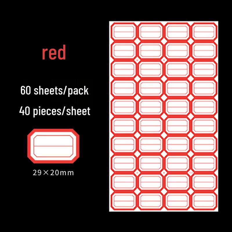 Vodotěsné, Ručně psací, Samolepicí jmenovky a klasifikační štítky