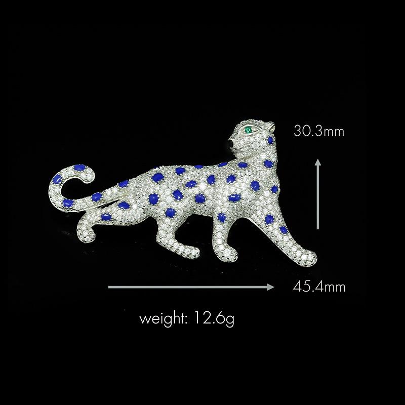 

Стильная японская и корейская брошь «Леопард» с цирконом: Высококлассный, Универсальный Национальный Аксессуар