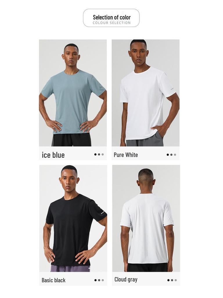 2025 Men's Quick-Dry Antibacterial Reflective Sports T-Shirt - Moisture-Wicking Cloud Yarn