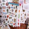 50 Sheets Moment Paper Sticker Book Mixed Animals Plants Fruits Designs for Scrapbooking Journaling DIY Craft Supplies