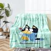 Manta Impresa con Tema de Bluey - Perfecta para Sofá, Cama, Viajes y Uso al Aire Libre | Lavable a Máquina, Acogedora y Duradera.