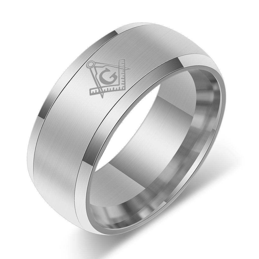 316L Stainless Steel Masonic Ring for Men, Master Masonic Signet Ring, Free Mason Ring Jewelry