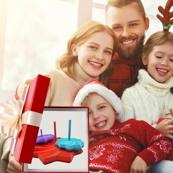 1/3Pcs 3D Printed Expanded Fidget Star Expandable Fractal Hexagon with Handle Stress Anxiety Relief Honeycomb Whirling Spiral Star Sensory Toy