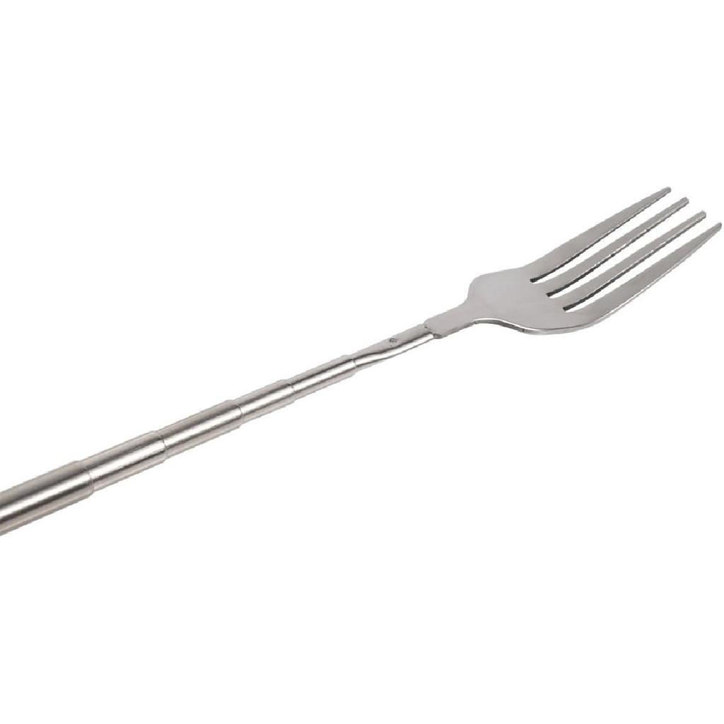 Extendable Fork,8.7 to 25.4 Inch Expandable fork prank,Expandable Telescopic BBQ Fork, Stainless Steel, Extendable Handle,Long Dinner Fruit Dessert