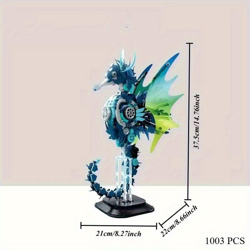 Horse Sea Building Block Set Ocean Animal World Building Block Model With Display Stand Perfect Gift For Building Block Model Enthusiasts