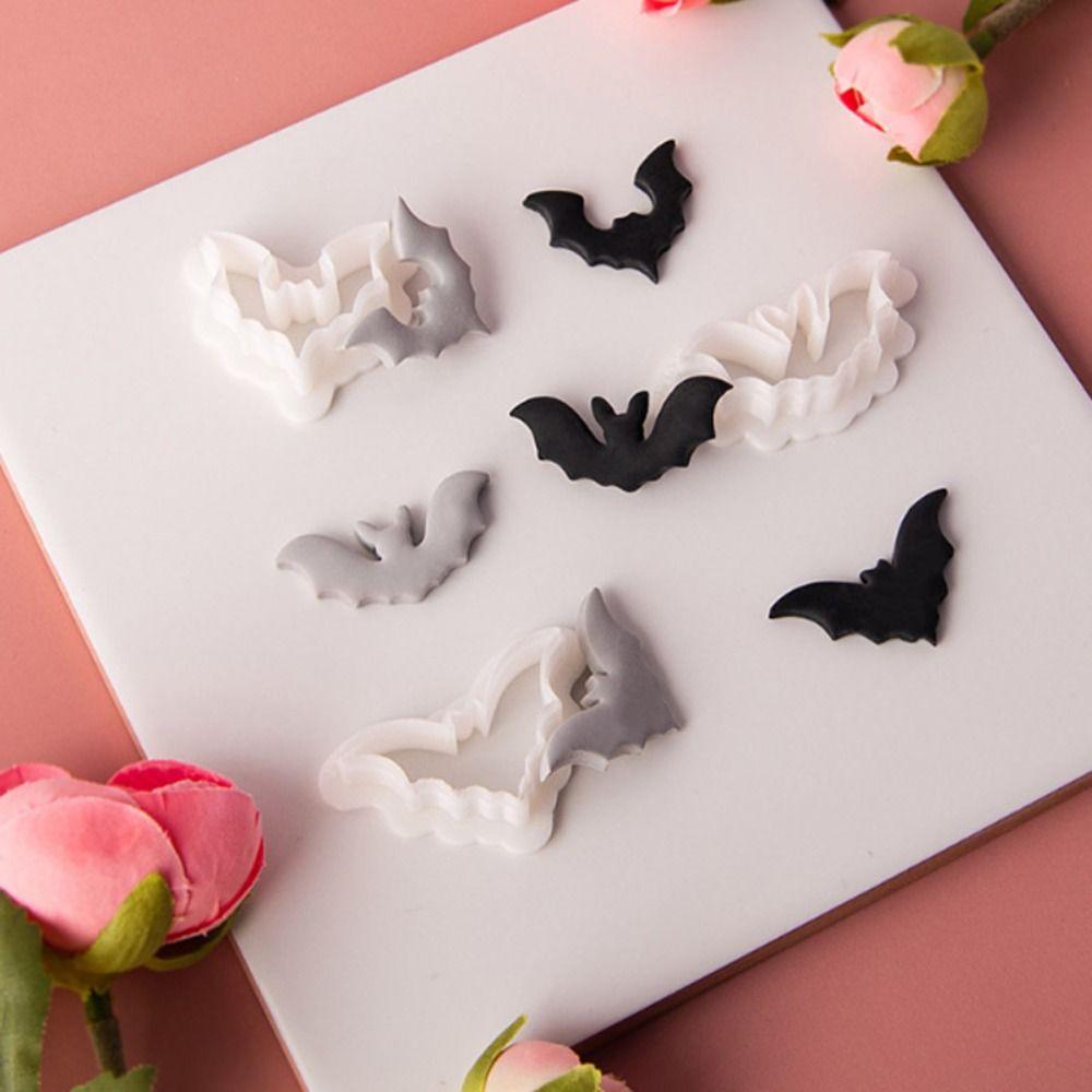 Embossed Mold Halloween Bat Polymer Clay Cutter Soft Pottery Cutting Die Jewelry Making