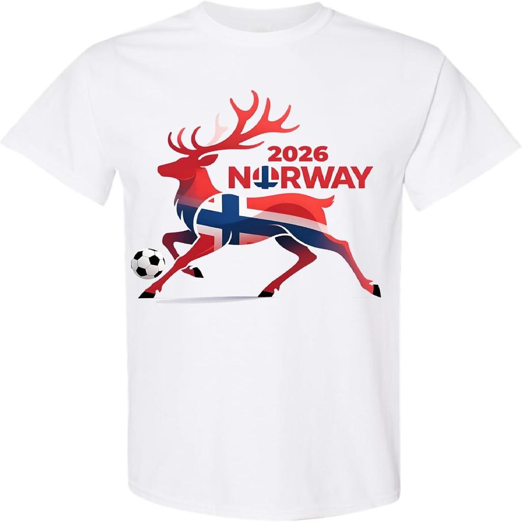 Norway Soccer Fan Men's T Shirt 2026 Norwegian Elk Football Graphic Tee