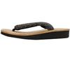 Edoten Geta Made in Genuine Hemp Zori Black Sponge Japanese Patterned Saaya Size L Sandals, Japan, Outerwear, Japanese-Style Sandals, Sole,