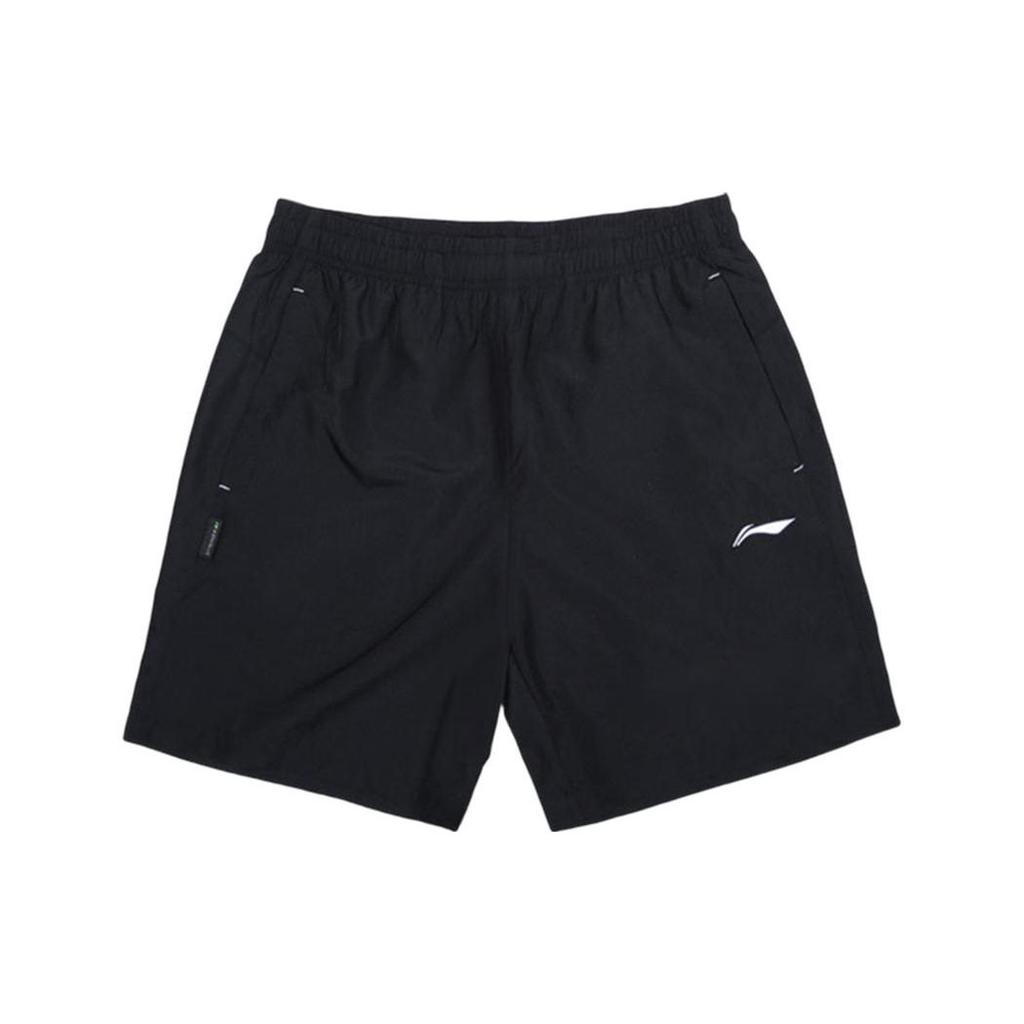 Li-Ning Solid Color Logo Letter Mark T-Shirt Quick-Dry Shorts Casual Sports Set Men Sets Black ATST637-1+YKST061-1