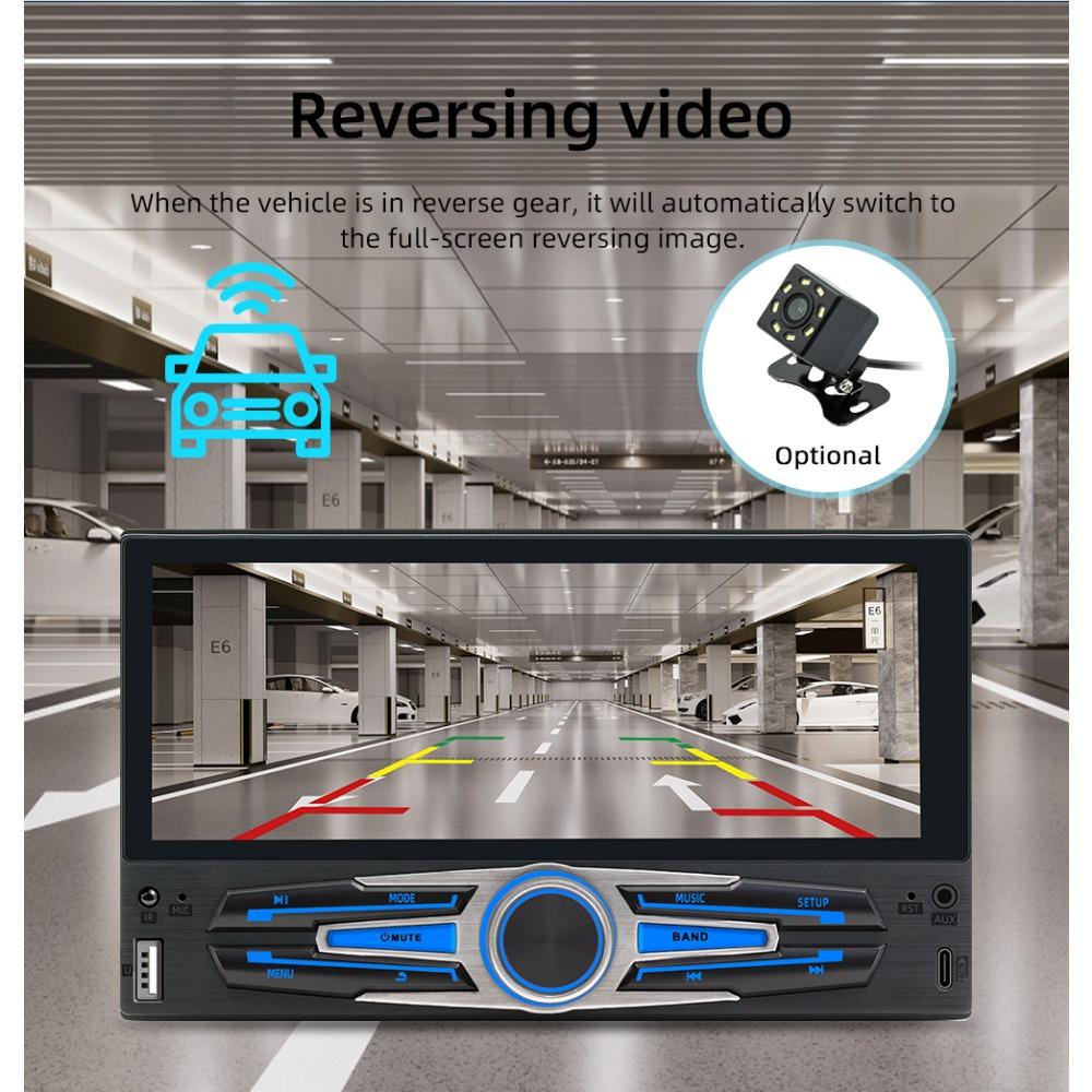 7-calowy samochodowy odtwarzacz MP5 z ekranem dotykowym i ekranem dotykowym 1 Din Radio samochodowe Carplay i Android Auto do uniwersalnego odtwarzacza multimedialnego radia samochodowego