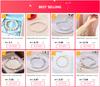 HENGSHENG Freshwater 8-9mm White Pearl Baroque With Small Gold Bead Bracelet 925 Sterling Silver  Jewelry Gifts for Women Girls