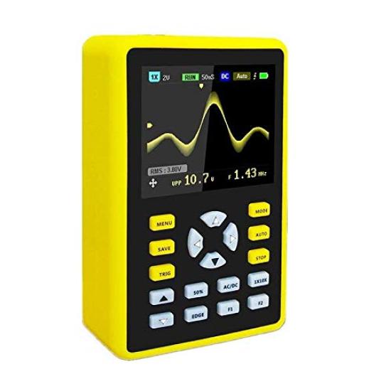 WINGONEER Digitales Mini-Oszilloskop, LCD-Bildschirm, Handheld, 100 MHz Abtastrate, 2,4 Zoll, tragbar, Bandbreite 500 MS/s