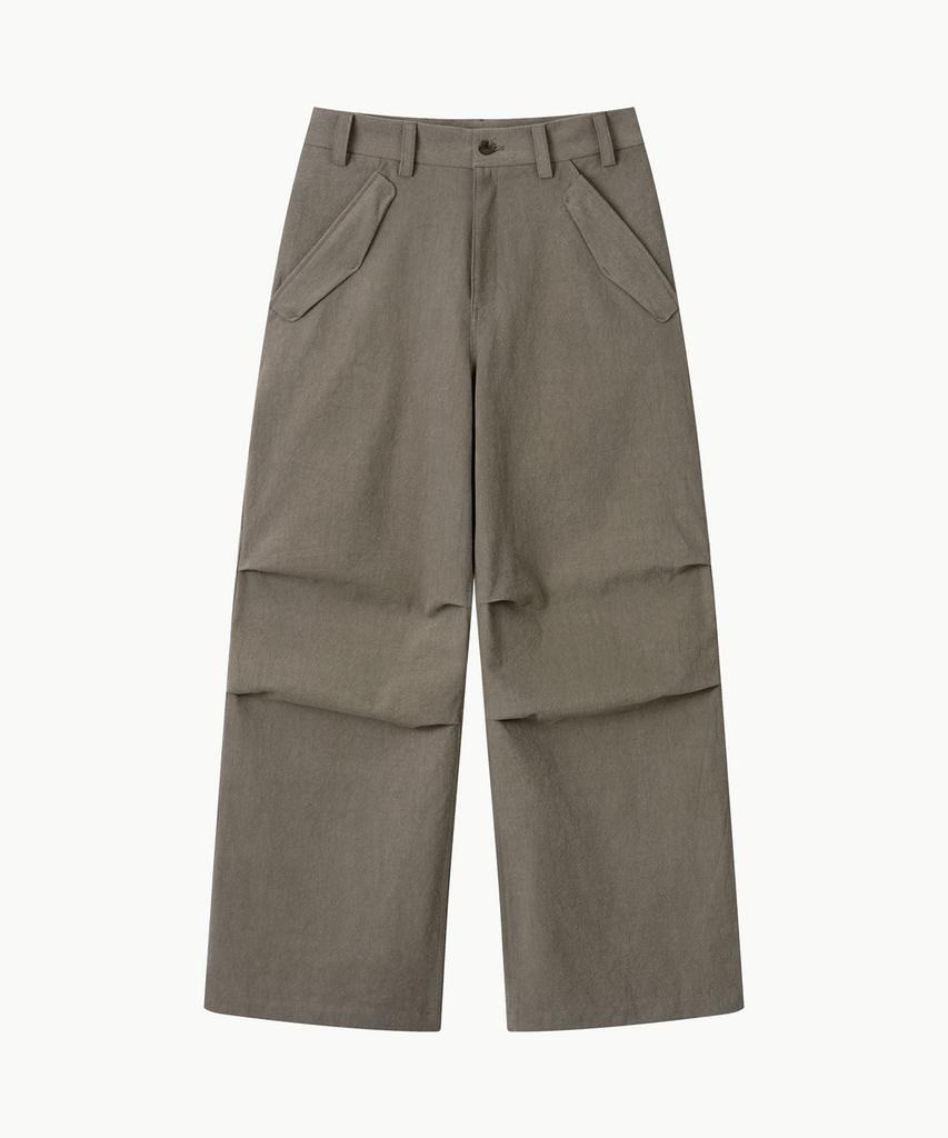 Leondi Wood Pitched Parachute Pants - Khaki