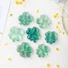 1PC Natural Crystal Green Fluorite Lucky Four Leaf Clover Pocket Ornament DIY Jewelry Household Supplies