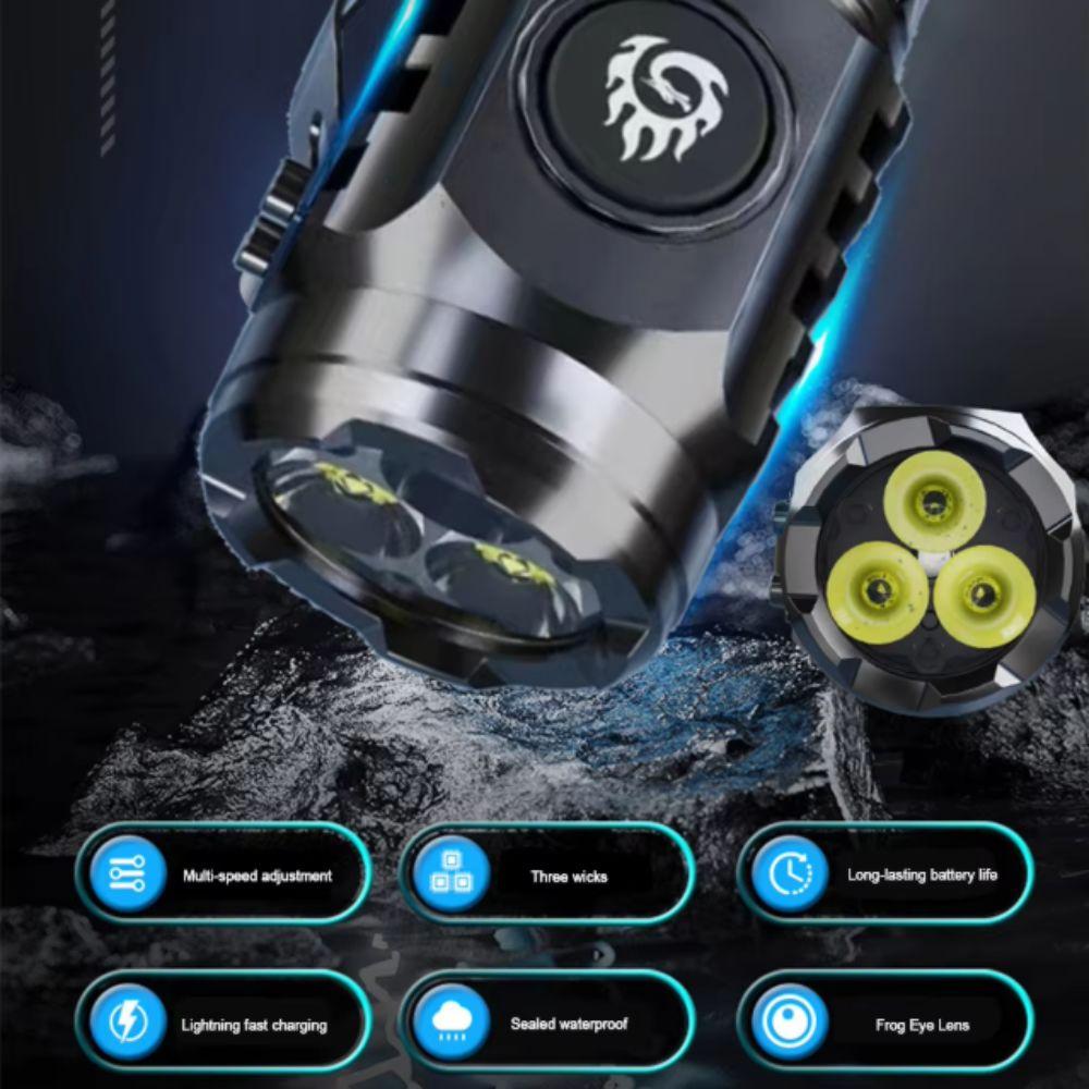 Adjustable Brightness LED Flashlight Super Bright Torch Powerful Camping Lantern Fishing