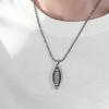 Fashion Simple Six Character Truth Spinning Cylinder Necklace For Men And Women Retro Transit Pendant Sweater Chain Punk Jewelry