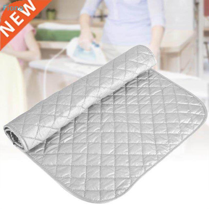 Quilted Ironing Mat, Heat Resistant Silver Coated Ironing Pad,Foldable Ironing Board Alternative for Washer Dryer Home Travel