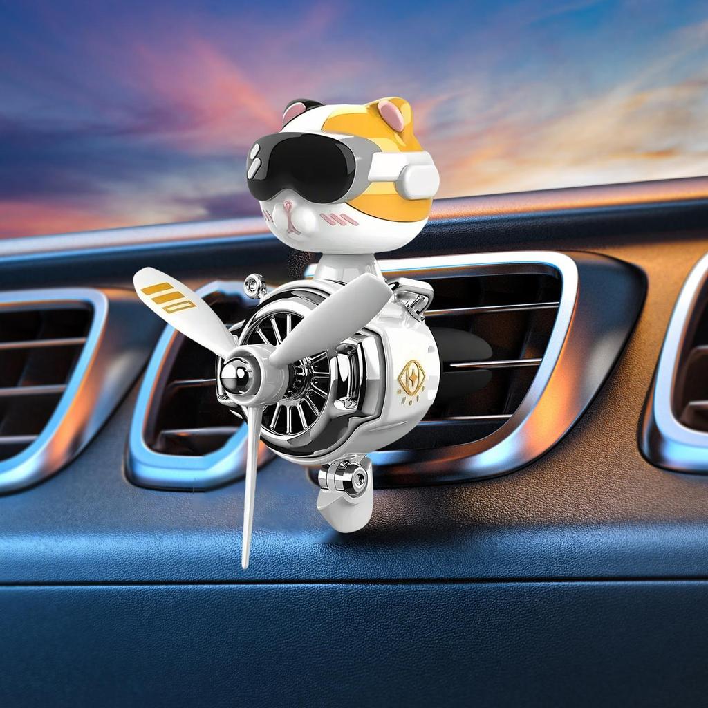 Airplane Car Air Freshener Cute Cartoon Pilot Car Vent Clips Creative Car Perfume Aromatherapy Car Accessories Funny Car Air