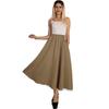Vintage Style Double Layer Lace Patchwork Midi Skirt Plus Size High Waist A-Line Skirt Mid-Length Flared Skirt for Women