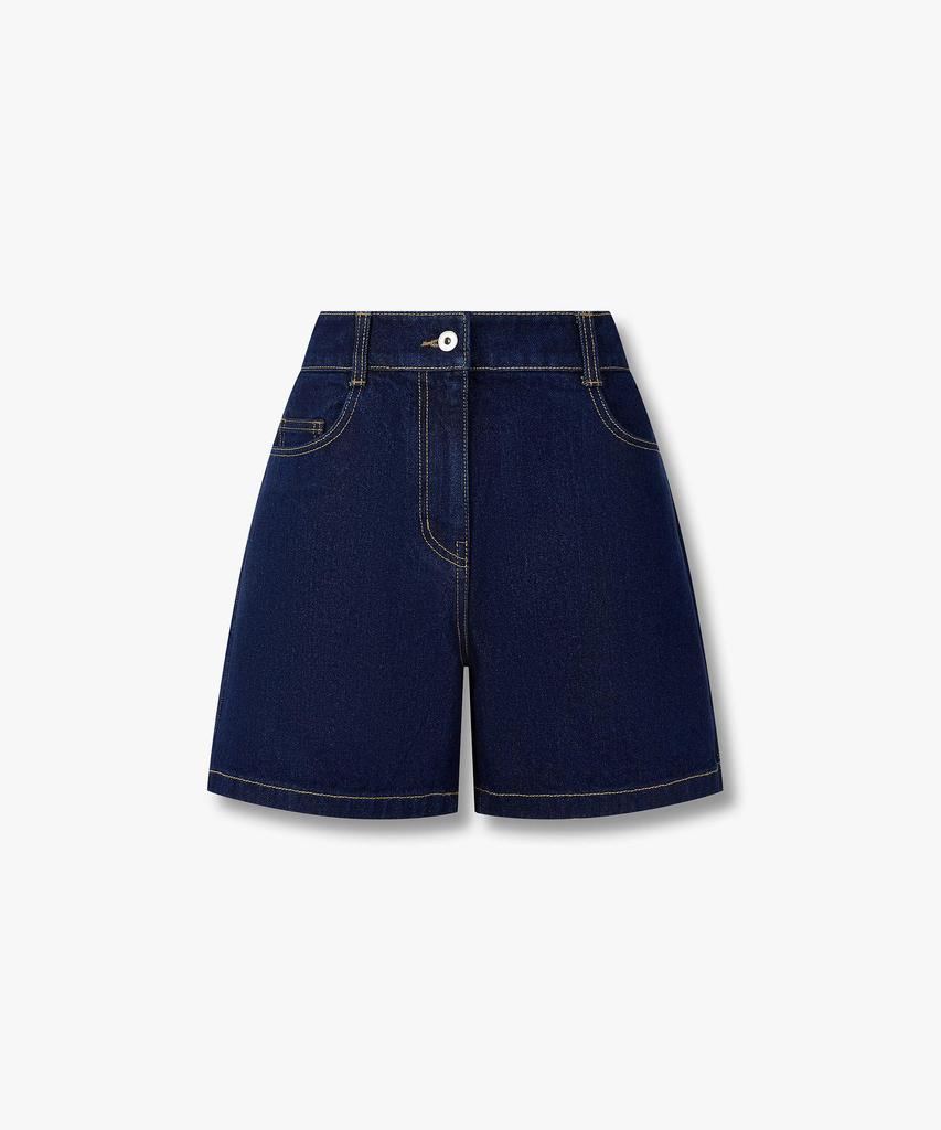 STUDIO TOMBOY Denim Twill Back-Banding Shorts_Dark Navy 9176262983
