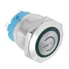 2Pcs 22mm Metal Push Button Switch Flat Head Momentary 4 Pin with Power Light Sign IP65 12 24VDCGreen