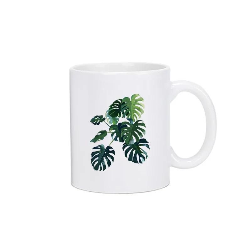 Creative Mug Ins golden Tropical plants Cups Ceramics Mugs Coffee Mug Milk Tea Cups Drinkware friends mug Gift KTZW-027 350ml
