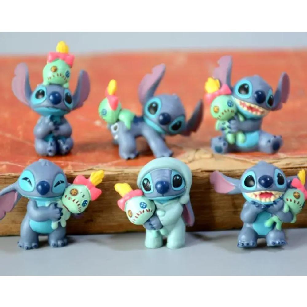 

1set Stitch Cartoon Toy Doll Have 6 Different Dolls Give Away Boyfriend Anime Doll Necklace Pendant Birthday Gift Christmas Gift