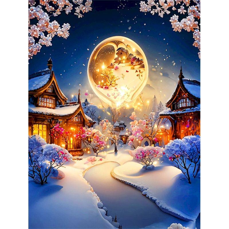 5d Diamantová malba Zimní sady Scenérie Diy Diamantové vyšívání Křížovým stehem Mozaika Umělecký dárek Domácí dekorace