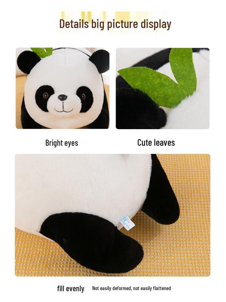 Bamboo Leaf Panda Plush Toy - Large Cute Pillow & Bed Backrest Birthday Gift Doll