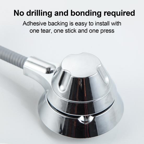 Duschhalter, verstellbarer Handbrausehalter, einfache Installation, Wandmontage, selbstklebende Duschhalterung für Zuhause