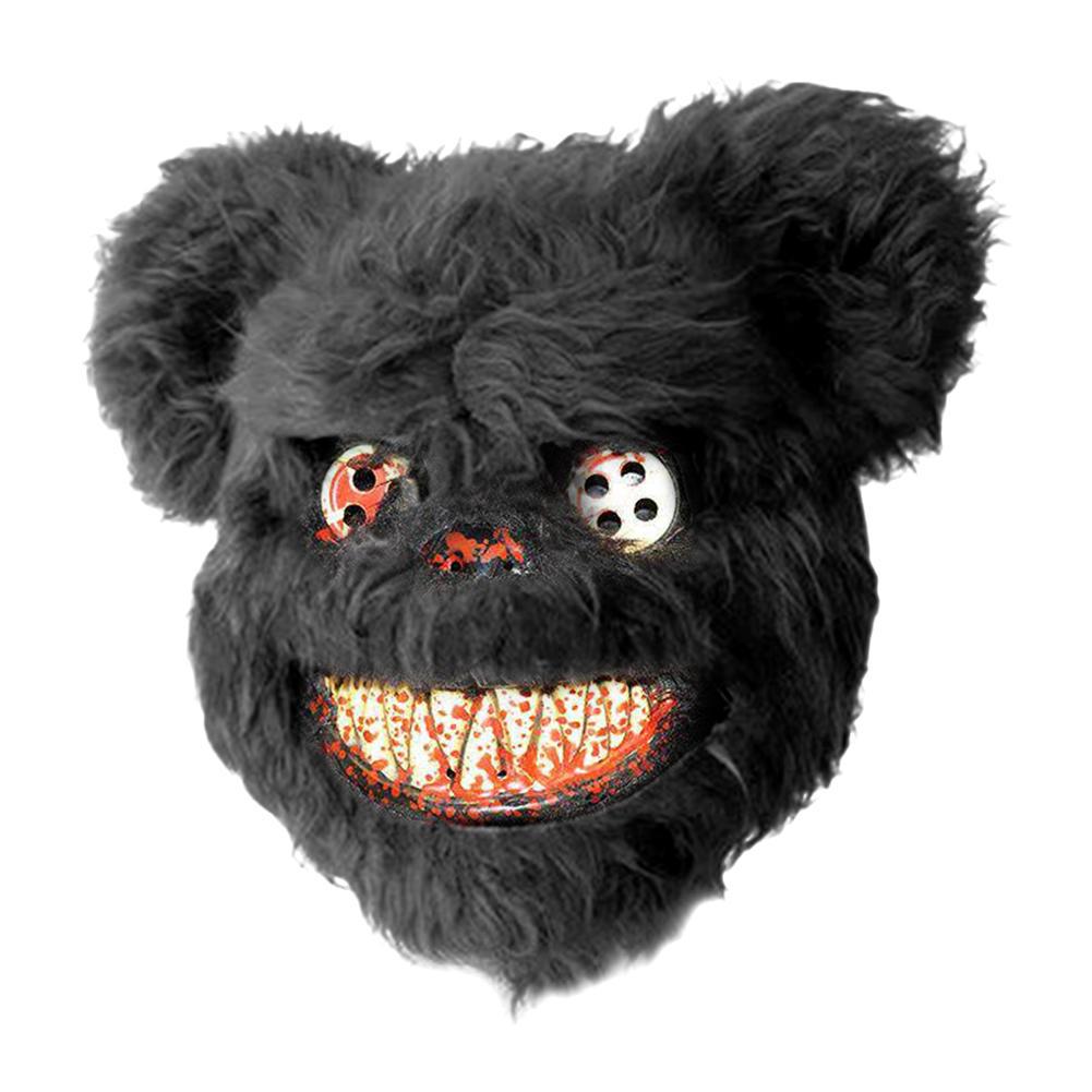 Halloween Mask Horror BloodyBear Masque Bloody Bunny Masks Scary Plush Props For Halloween Party Haunted House Decoration
