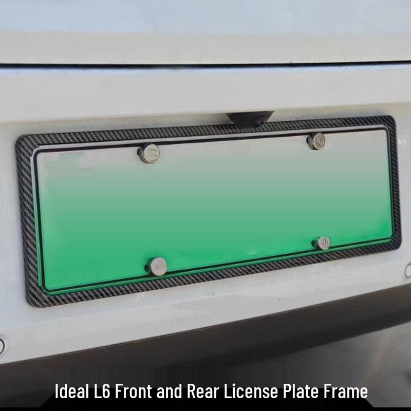 Ideal L6-9 New Energy Full-Edge Green License Plate Frame - Complies with New Regulations