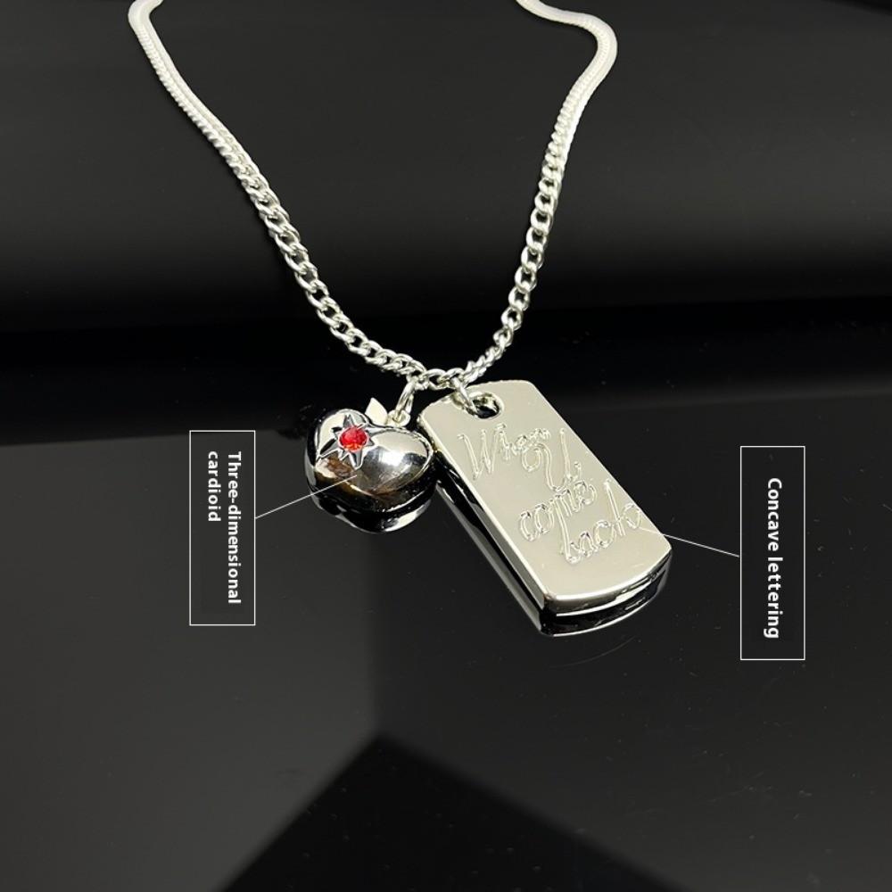 Anime Love And Deep Space Caleb The Same Brother The Same Pendant Necklaces Apple Square Cards Necklace