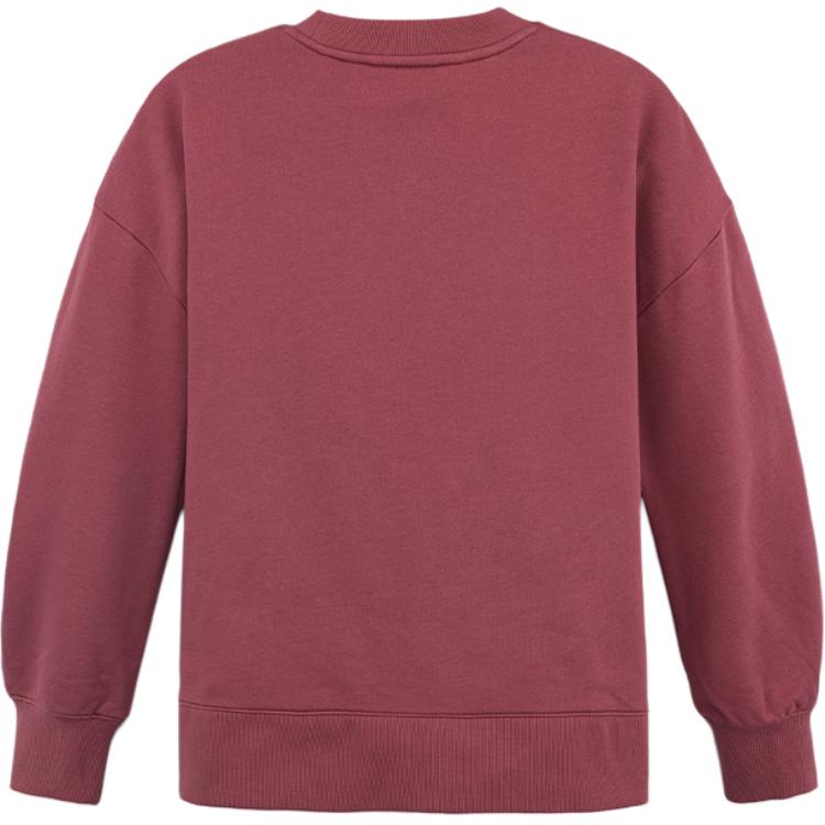 Timberland Casual Loose Round Neck Fleece Sweatshirt Women sweatshirt Burgundy A5ZX7-EFU