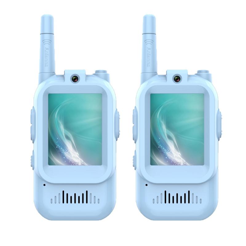Talkies-Walkies Vidéo pour Enfants Lot de 2 Jouets Rechargeables pour Tout-Petits pour Camping Intérieur Voyage Cadeaux d'Anniversaire pour Enfants Âgés de 3 à 12 Ans