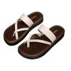 fashion Shoes for Women 2024 Hot Sale Summer Women's Slippers Solid Open Toe Low-heeled Concise Outdoor Toe Set Beach Slippers Women