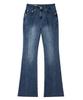 Awodeijeu Slash Line Bootcut Denim Pants [Light Blue]