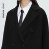 LANCY Women's Wool Blend Double-faced Lapel Coat