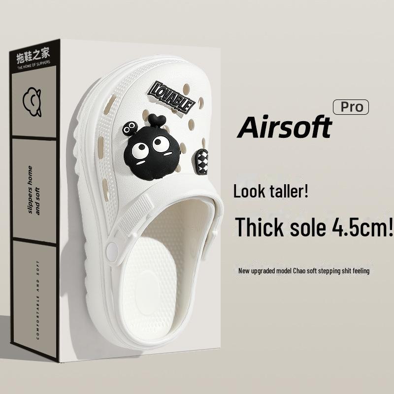 Damskor 2024 Sommartofflor med tjock sula: Inomhus, Utomhus, Strand, Baotou-stil