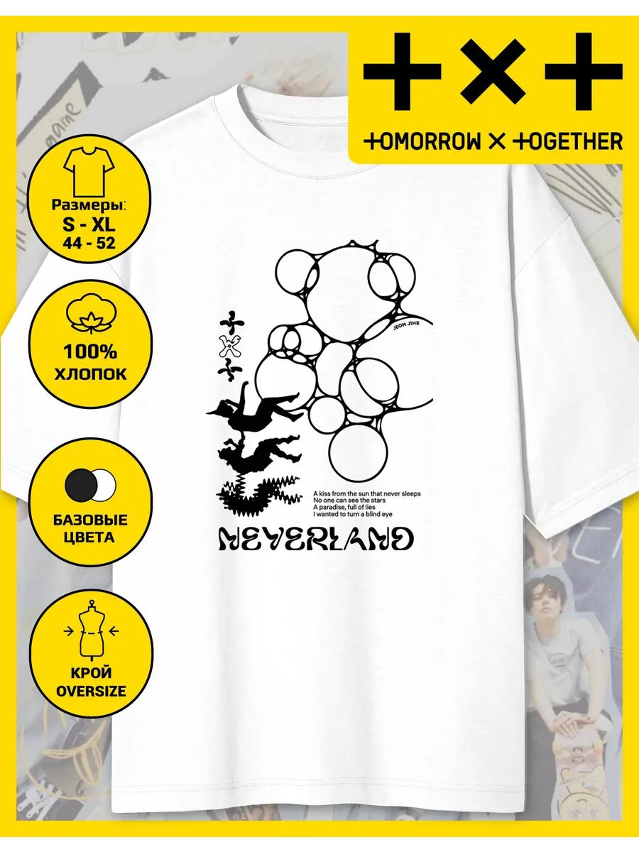 Свободная футболка с принтом TXT Neverland 2XL