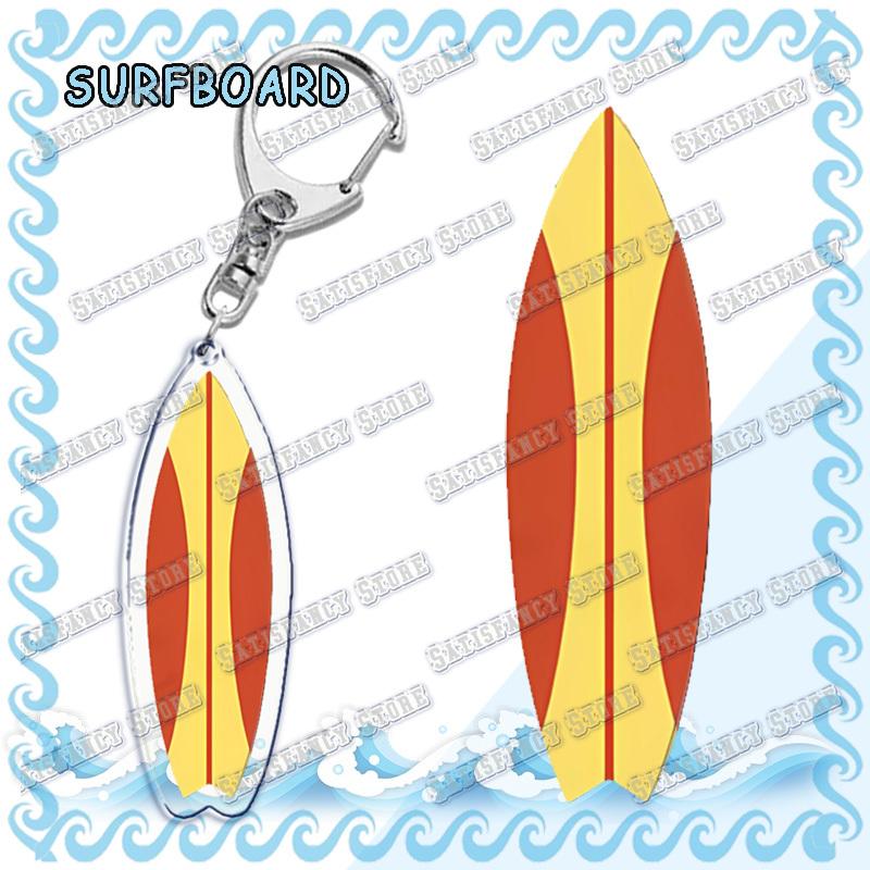Waves Surfing Surfboard Keychains for Accessories Bag Bicycle Pendant Keyring Jewelry Fans Creative Beach Travel Gift Chaveiro
