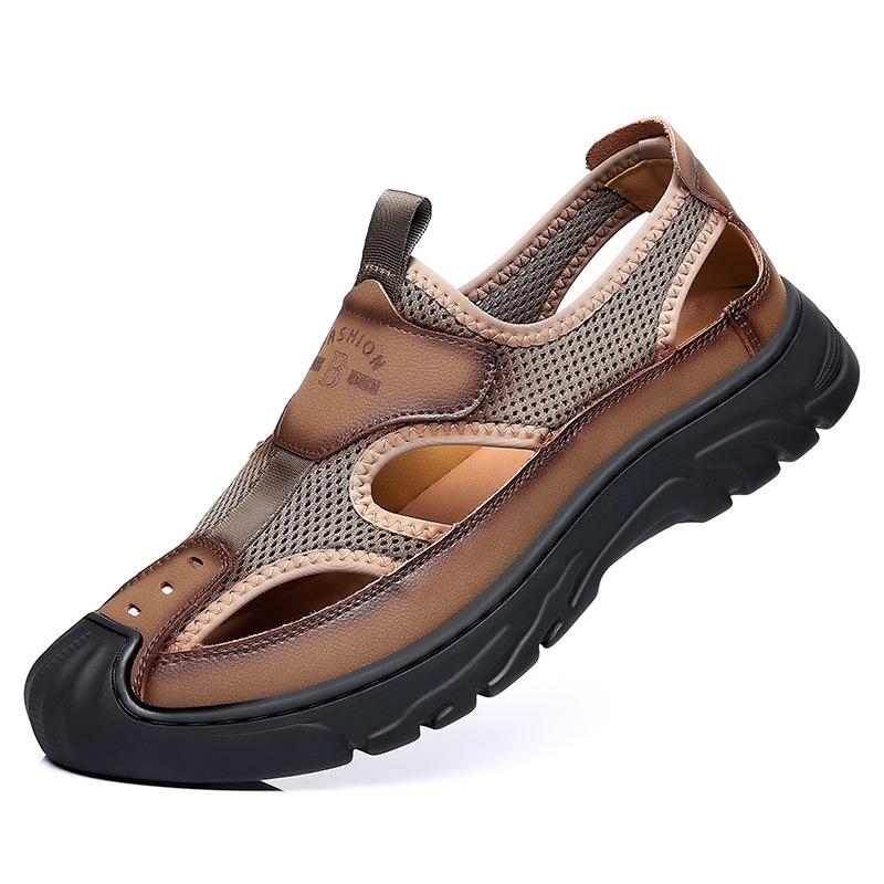 Sandals Men's 2025 Summer New Breathable Outdoor Casual Beach Shoes Men's Sports Non-slip Cool Slippers 2025