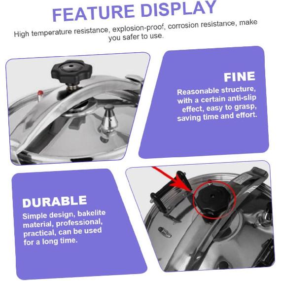 2pcs Pressure Cooker Knob Saucepan Lid Knobs Pressure Cooker Lid Parts Pot Cover Handle Pot Lid Cover Knob Handles Stove Knobs Stoves Component High