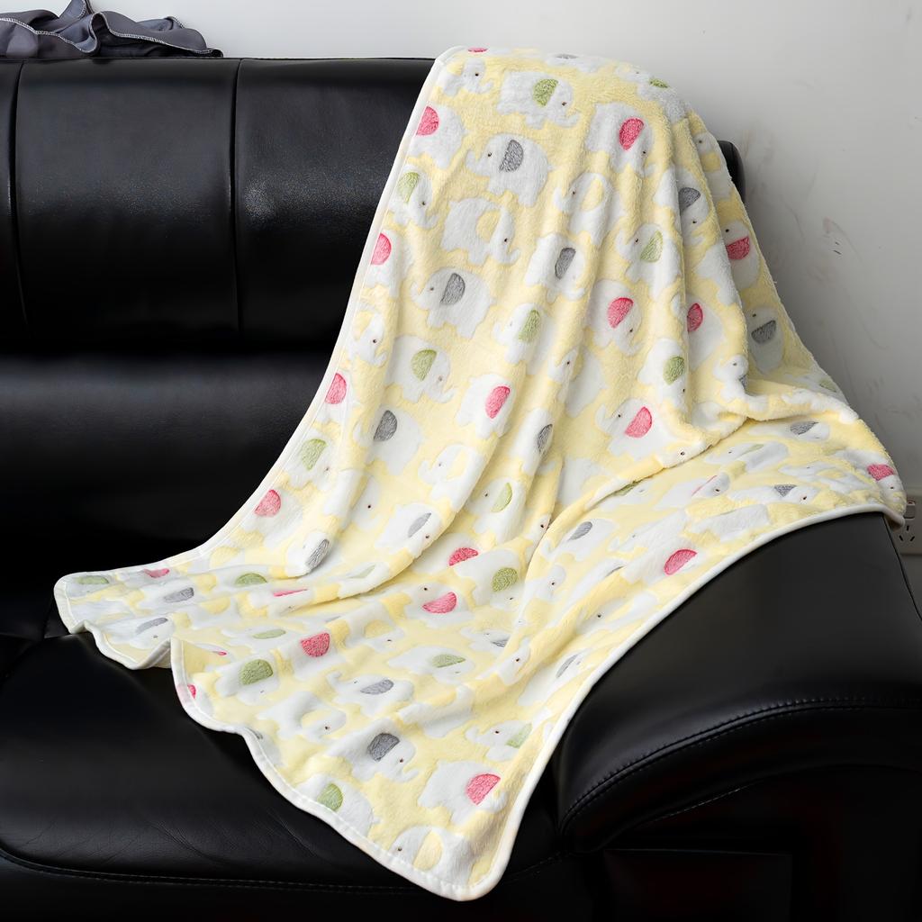 3Pcs Blankets Super Soft Fluffy Premium Cute Elephant Pattern Pet Blanket Flannel Throw For Dog Puppy Cat Pet Supplies