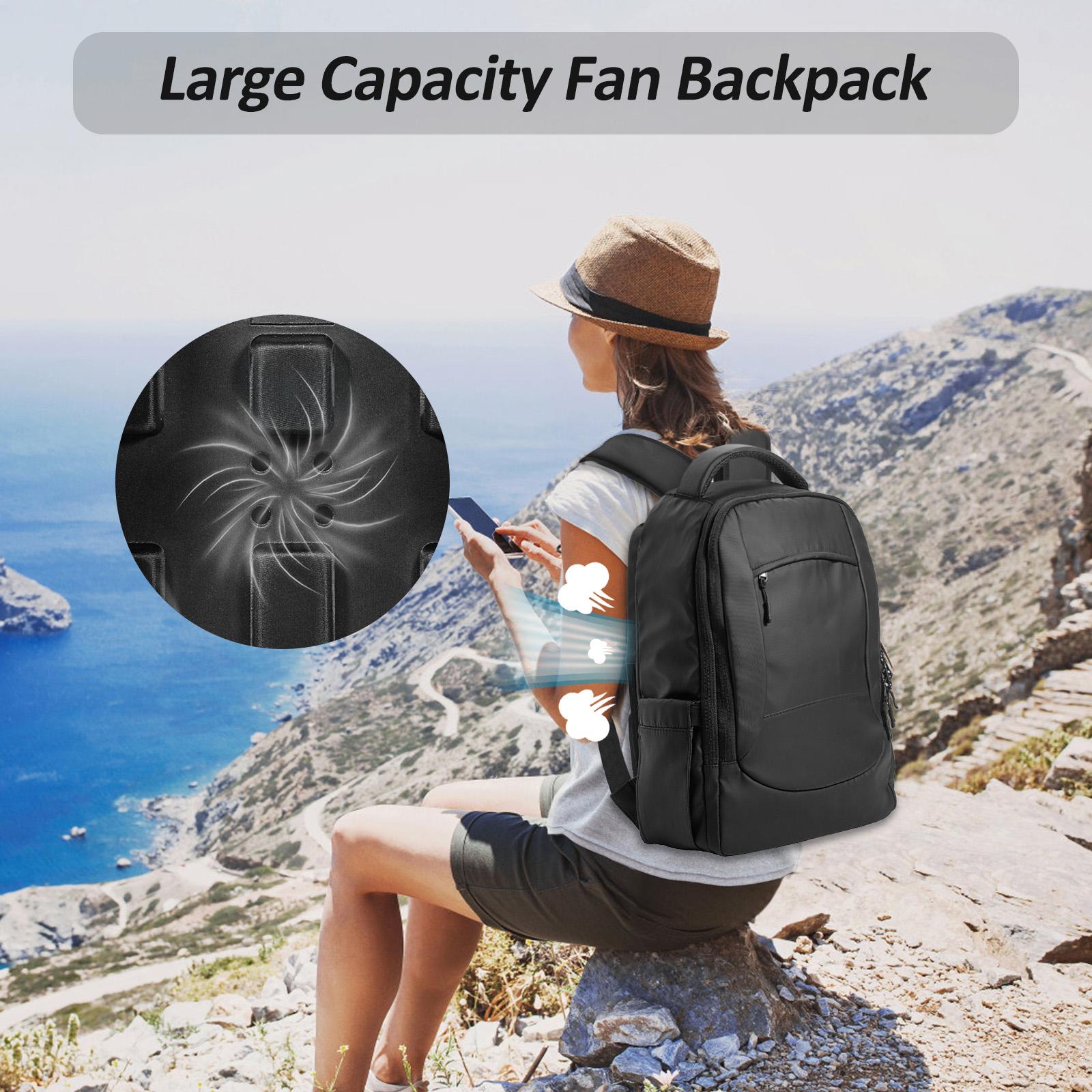 Lixada Рюкзак с охлаждающим вентилятором с питанием от USB. Рюкзак для ноутбука большой — фото 5