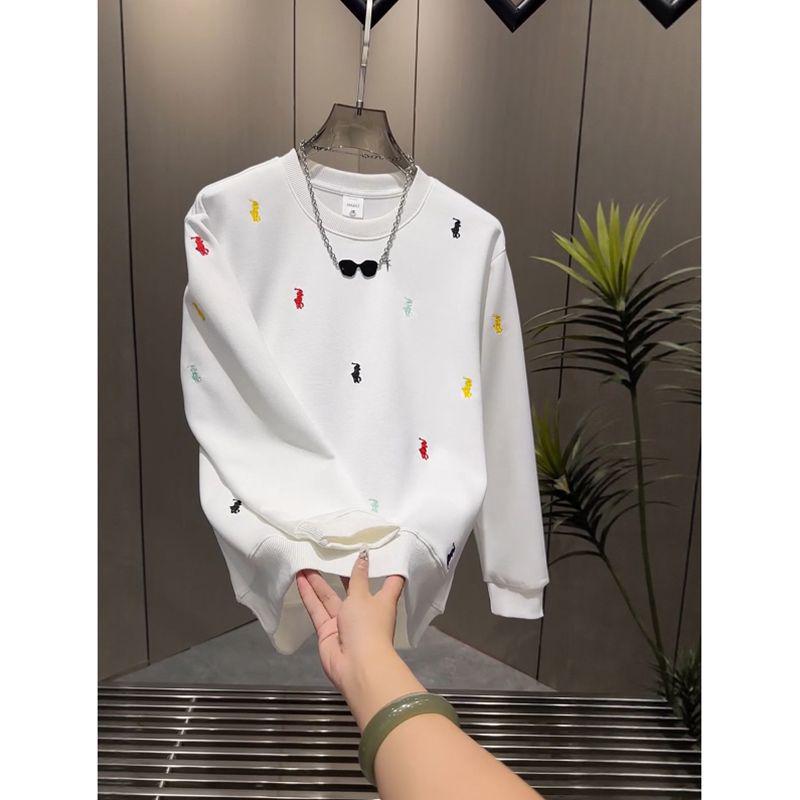 Herren Slim Fit Herbst Stickerei Kriegspferd Lässiges Kurzarm-T-Shirt - Trendiges Halbarm-Design