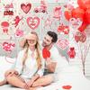 36 Pcs Valentine's Day Hanging Swirl Decorations Set,Happy Valentines Day Party Hanging Love Heart Foil Ceiling Swirl Decorations for Wedding